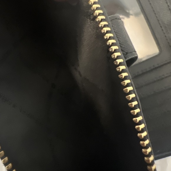 Michael Kors Jet Set Double Zip Wristlet Black Saffiano Leather 7.25 4.5 Wallet - Picture 7 of 8